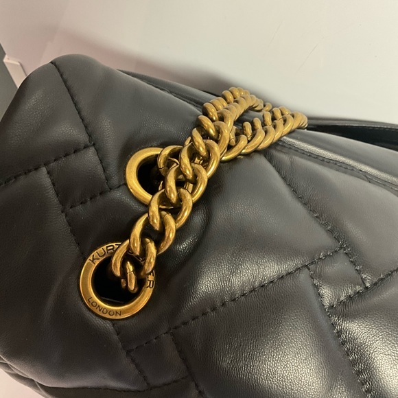 Kurt Geiger Black Quilted Shoulder Bag XXL with Gold Chain - Picture 12 of 13